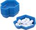 6er-Pack Shell Tokenhalter/Schälchen BLAU