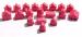 Carcassonne: Meeple - komplettes Spielfiguren-Set (19 Figuren) HOLZ Pink